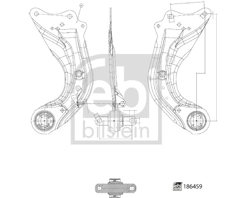 Control/Trailing Arm, wheel suspension